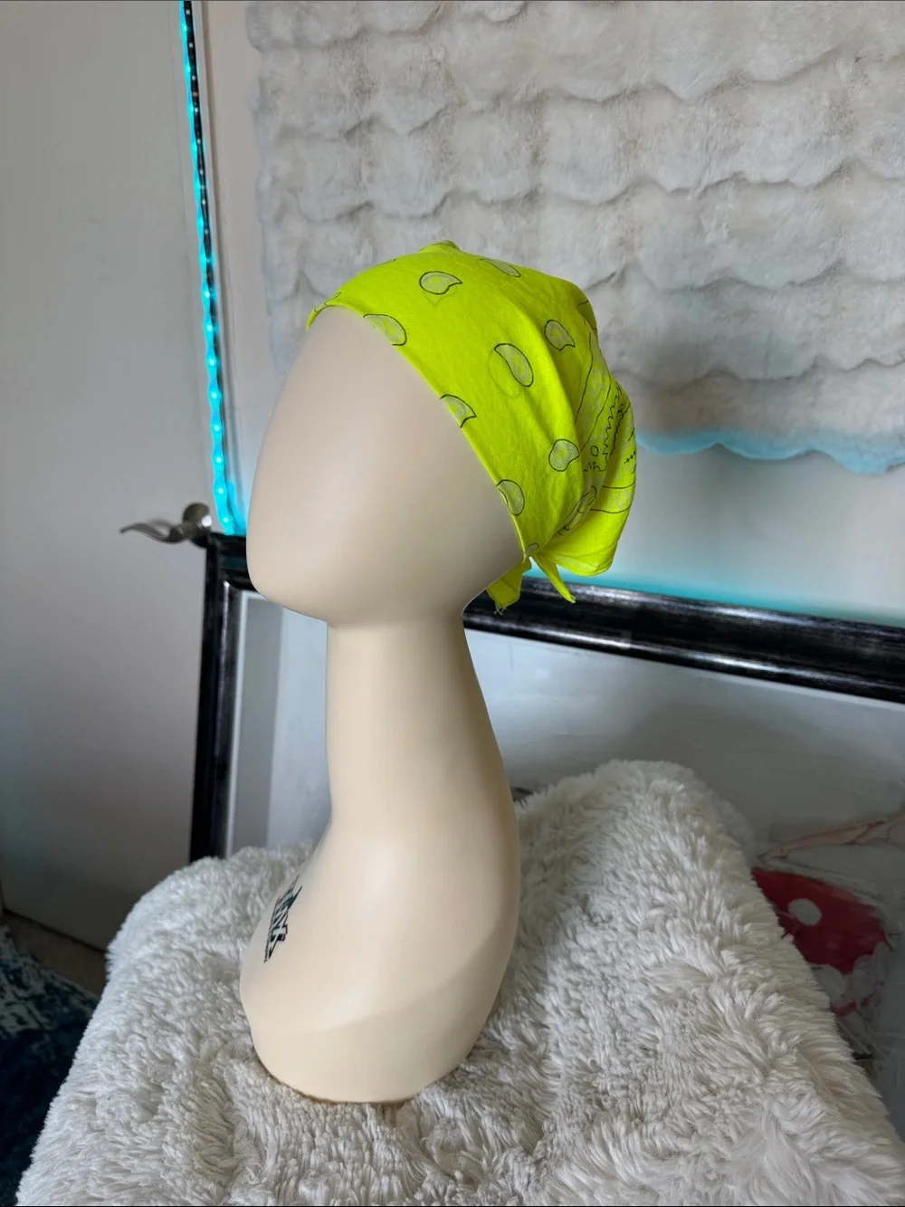 Neon Yellow Bandana Scarf - Women Accessories